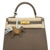 Hermes Kelly Sellier 28 Etoupe Epsom Gold Hardware