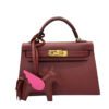 Hermes Mini Kelly 20 Epsom Rouge H Gold Hardware