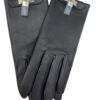 Hermes soya black lambskin leather gloves size 70