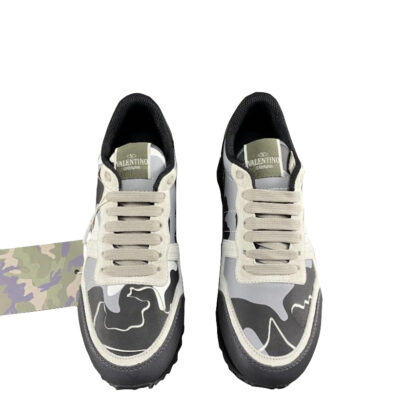 Valentino Garavani Rockrunner Camouflage Sneakers Blue Black Size 44