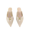 Valentino Garavani Roman Stud Beige Flat Mules Size 38