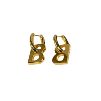 Balenciaga B Chain XS Gold Earrings