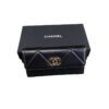 Chanel 19 Small Black Quilted Flap Wallet in Lambskin Leather
