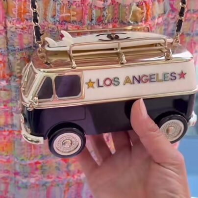 Chanel Mini Van Black White Gold Minaudiere 2024 Cruise Plexiglass Bag