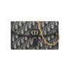Dior Bobby Blue Oblique Jacquard Pouch with Chain