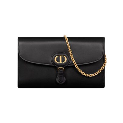 Dior Bobby Pouch Black Smooth Calfskin with Chain
