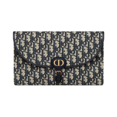 Dior Bobby Pouch in Blue Oblique Jacquard