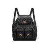 Dior Caro Medium Backpack in Black Lambskin