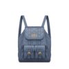 Dior Caro Medium Backpack in Powder Blue Lambskin Leather