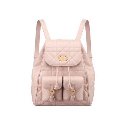 Dior Caro Medium Backpack in Powder Pink Lambskin Leather