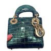 Dior Lady Dior Micro Bag Blue Crocodile Leather GHW