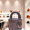 Dior Lady Dior Micro Bag Purple Strass Embroidered Satin