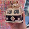 Front of Chanel Mini Van Black White Gold Minaudiere 2024 Cruise Bag Plexiglass