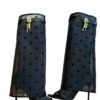 Givenchy Shark Lock Stiletto Black 4G Mesh Knee high boots