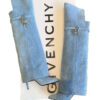 Givenchy Shark Lock Stiletto blue denim over the knee boots
