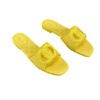 Gucci Womens Interlocking G yellow slide sandals