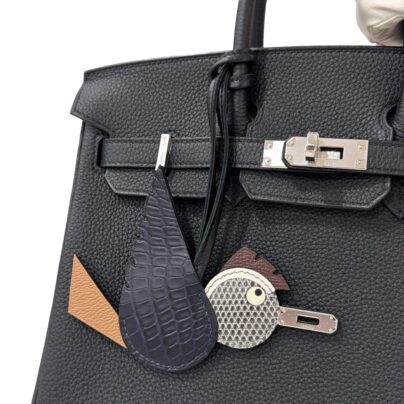 Hermes Birkin 25 Black Togo Leather Palladium Hardware