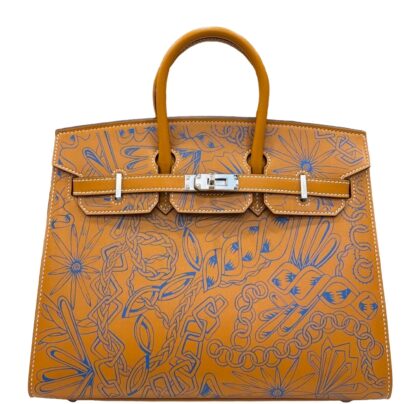 Hermes Birkin 25 Limited Edition Butler Maillons En Chaine Naturel Sable Palladium Hardware