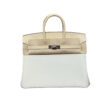 Hermes Birkin 25 Touch Mushroom Vanilla Alligator Leather Palladium Hardware