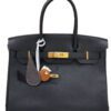 Hermes Birkin 30 Black Togo Leather Gold Hardware