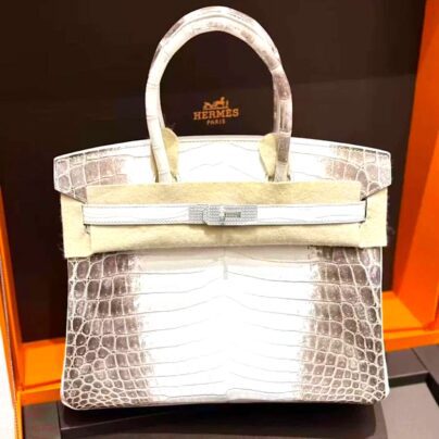Hermes Birkin 30 Himalaya Matte Niloticus Crocodile Diamond Hardware