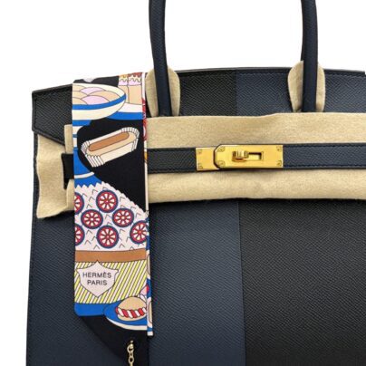 Hermes Casaque Birkin 30 Indigo Black Epsom Gold Hardware