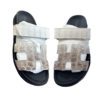 Hermes Chypre Himalaya Matte Crocodile Sandals Palladium Hardware