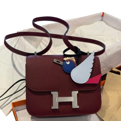 Hermes Constance 18 Epsom Rouge H Palladium Hardware