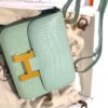 Hermes Constance 18 Matte Alligator Vert D'Eau Leather Gold Hardware