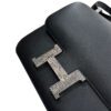Hermes Constance 24 Black Veau Madame and Ombre Lizard buckle PHW