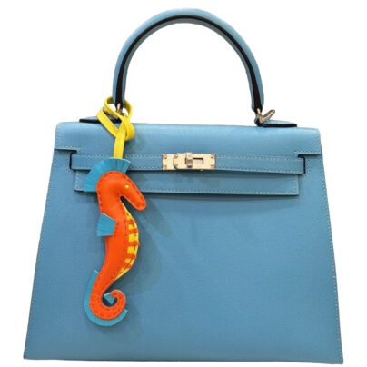 Hermes Kelly 25 Bleu Du Nord Epsom Palladium Hardware
