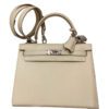 Hermes Kelly 25 Craie Epsom Palladium Hardware