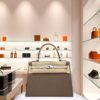 Hermes Kelly 25 Étoupe Touch Beton Crocodile PHW