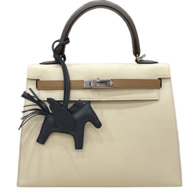 Hermes Kelly 25 Tri color Epsom Nata Chai Grey Palladium hardware