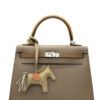 Hermes Kelly 25 Tri color Etoupe Alezan Biscuit Epsom Palladium hardware