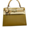 Hermes Kelly Sellier 25 Touch Crocodile Beige Sable Epsom Gold Hardware