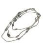 Hermes Long Farandole 160cm Silver Chaine D'Ancre Motifs Necklace