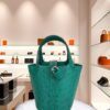 Hermes Micro Picotin 14 Bag in Vert Vertigo Ostrich Palladium Hardware