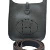 Hermes Mini Evelyne TPM Black Clemence Leather Gold Hardware