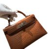 Hermes Mini Kelly 20 Gold Crocodile Leather PHW