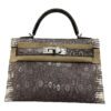 Hermes Mini Kelly II 20 Ombre Lizard Palladium Hardware
