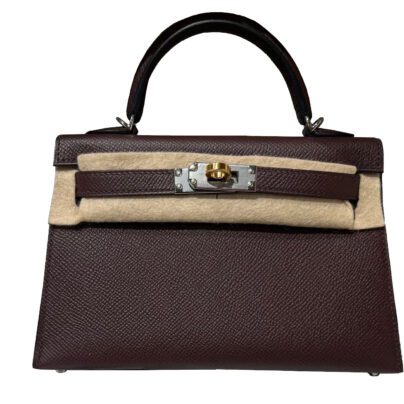 Hermes Mini Kelly II Rouge Sellier Epsom Electrum hardware
