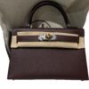Hermes Mini Kelly II Rouge Sellier Epsom Leather Electrum hardware