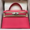 Hermes Mini Kelly II Sellier Rose Azalee Epsom PHW