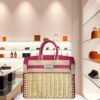 Hermes Picnic Birkin 25 Rose Framboise Osier Wicker Swift PHW