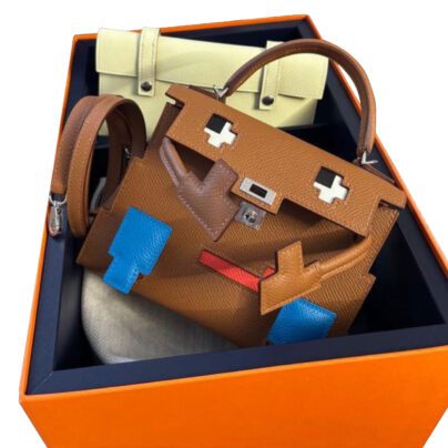 Hermes Picto Kelly Doll Chai Mauve Sylvestre Bleu Celeste Epsom PHW