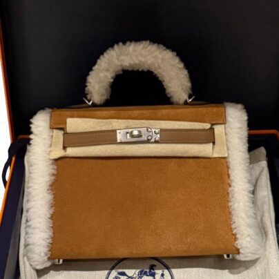 Hermes Teddy Plush Kelly 20 Alezan Swift PHW