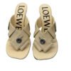 Loewe Toy Panta Toe Post 90mm Beige Leather Sandals