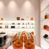 Loewe Toy Panta Toe Post 90mm Orange Leather Heeled Sandals