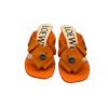 Loewe Toy Panta Toe Post 90mm Orange Leather Sandals